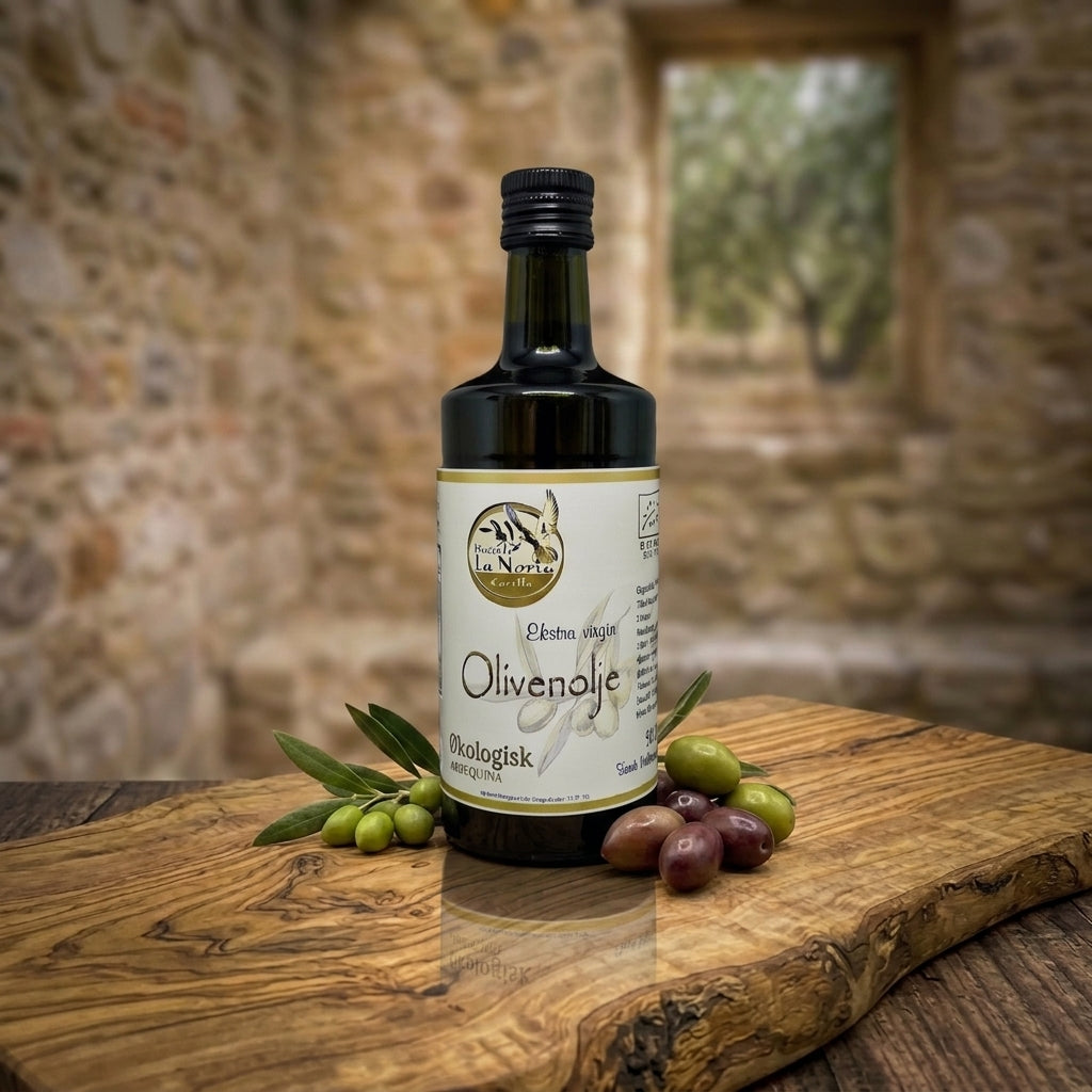 Hacienda La Noria Økologisk Ekstra Virgin Olivenolje – Arbequina 500 ml (Wholeslae)
